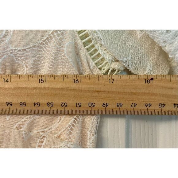 NWOT All:Row Cream Mock Neck Lace Midi Lined Dress Size Medium - Picture 11 of 11